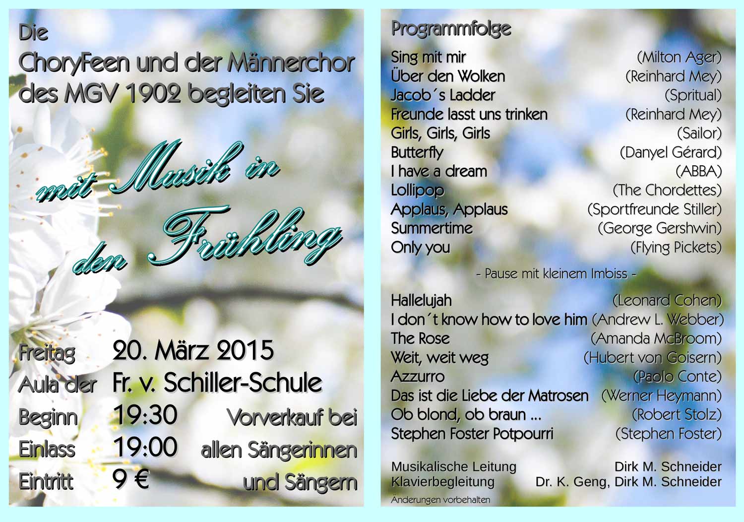 Einladung - Konzert 2015